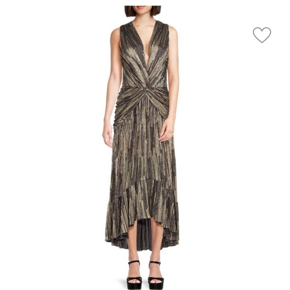 MISA Ava Plunging Twist Maxi Dress - Picture 3 of 9